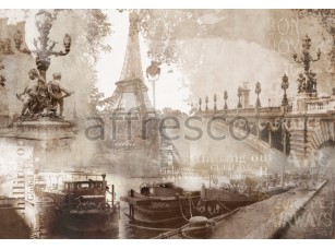 Фреска Коллаж Парижа, арт. 7085