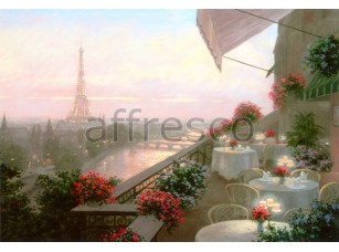 Фреска Вечернее кафе Парижа, арт. 6367 - фото (1)