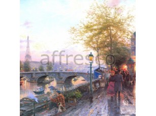 Фреска Вечерняя парижская набережная, арт. 4639 - фото (1)