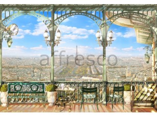 Фреска Вид с балкона на Париж, арт. 6320 - фото (1)