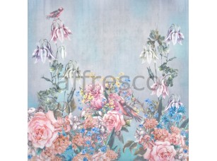 Фреска Птицы в цветах, арт. 7252 - фото (1)