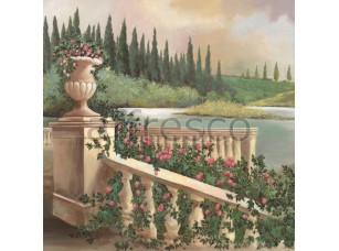 Фреска Вид с балкона на кипарис, арт. 6124 - фото (1)