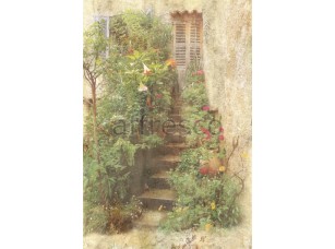 Фреска Лестница в цветах, арт. 4153 - фото (1)