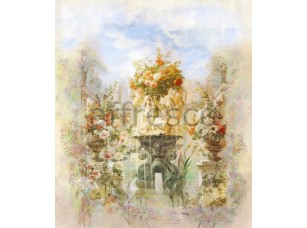 Фреска Фонтан цветы, арт. 6337 - фото (1)