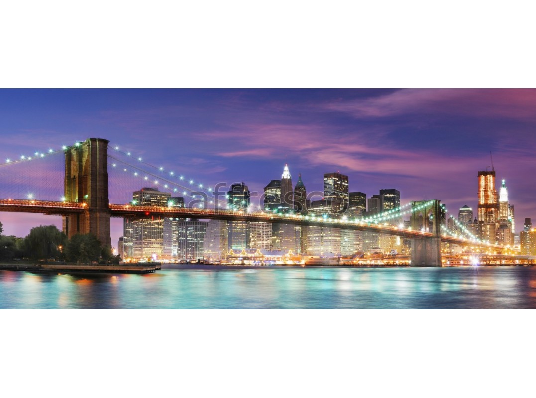 Фреска Панорама мост небоскребы, арт. ID10068