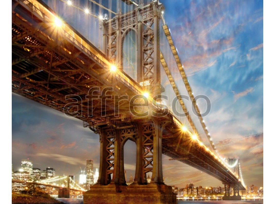 Фреска Светящийся бруклинский мост, арт. ID10100