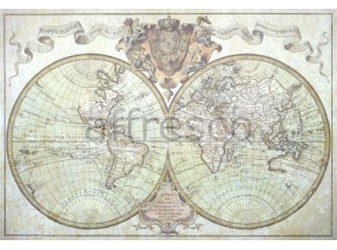 Фреска Старинная карта мира, арт. 0021 - фото (1)
