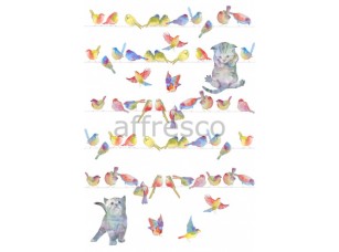 Фреска Птицы и котята, арт. 9723 - фото (1)