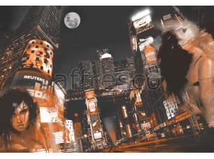Фреска Ночная жизнь большого города, арт. 7091 - фото (1)