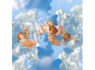 Фреска Сюжеты для потолков, ангелы в облаках | арт. 9145 - фото (1)