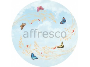 Фреска Сюжеты для потолков, бабочки на небе | арт. 9050 - фото (1)