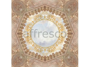 Фреска Сюжеты для потолков, геометрический орнамент с небом | арт. 9146 - фото (1)