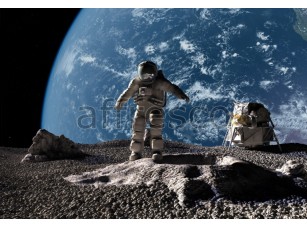 Фреска Космос, астронавт на луне | арт. ID10839