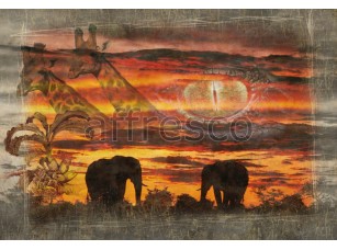 Фреска Животные, африканский коллаж | арт. 7036 - фото (1)