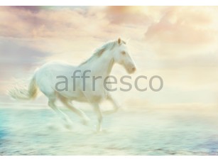 Фреска Животные, белая лошадь | арт. ID10781 - фото (1)