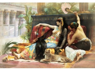 Фреска Классические сюжеты, принцесса с леопардом | арт. 3211 - фото (1)