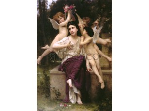 Фреска Классические сюжеты, девушка с ангелом | арт. 3189