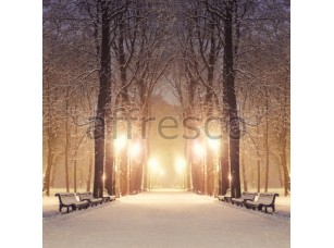 Фреска Дорожка в зимнем парке, арт. ID13483 - фото (1)