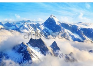 Фреска Снежные вершины в облаках, арт. ID10653 - фото (1)