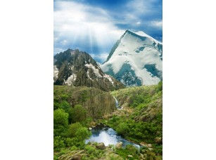 Фреска Солнце снежные вершины, арт. ID10656 - фото (1)