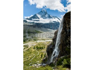 Фреска Пейзаж с горным водопадом, арт. ID12300 - фото (1)