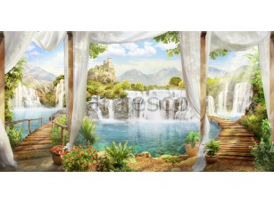 Фреска Сказочные водопады, арт. 6392 - фото (1)