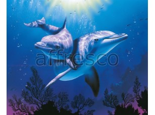 Фреска Романтичные дельфины, арт. 5103 - фото (1)