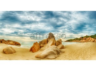 Фреска Камни на пляже у залива, арт. ID11241 - фото (1)