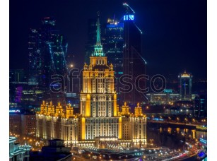 Фреска Ночной Москва сити, арт. ID13509 - фото (1)