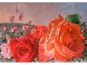 Фреска Нарисованные розы, арт. 2239 - фото (1)