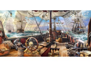 Фреска Детские, палуба старинного корабля | арт. 9680 - фото (1)