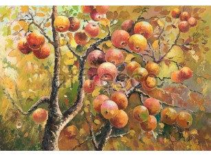Фреска Ветка с яблоками, арт. 4756 - фото (1)