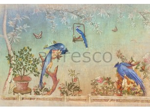 Фреска Синие птицы на ветках, арт. 6048 - фото (1)