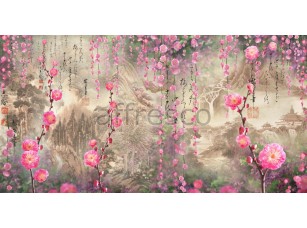 Фреска Японские цветы, арт. 7128 - фото (1)