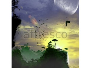 Фреска Стая птиц в ночи, арт. ID13006 - фото (1)