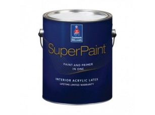 Суперматовая интерьерная краска для окраски стен SuperPaint Flat ( 1500 цветов для колеровки ) галлон (3,8л)  - фото (1)