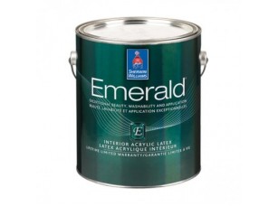 Акриловая глубокоматовая износостойкая интерьерная краска для стен Emerald Interior Flat Sherwin Williams галлон (3,8л) - фото (1)