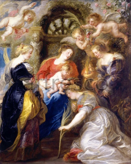 Картина: Питер Пауль Рубенс, Коронация Святой Екатерины - фото (1)