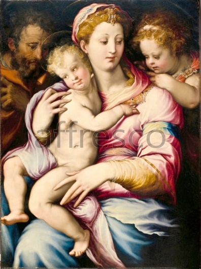 Картина: Франческо Сальвиати, Святая семья и Иоанн Креститель - фото (1)