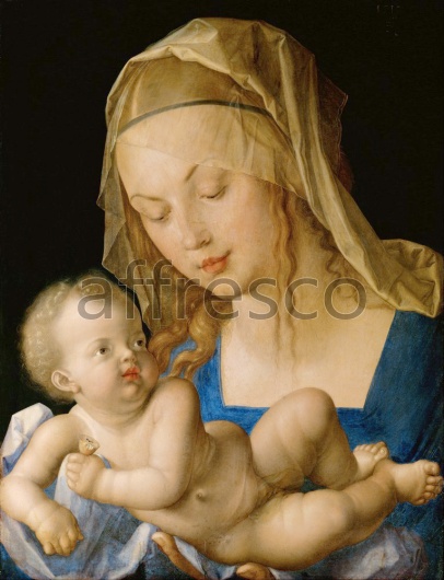 Картина: Альбрехт Дюрер, Мадонна с младенцем и грушей - фото (1)