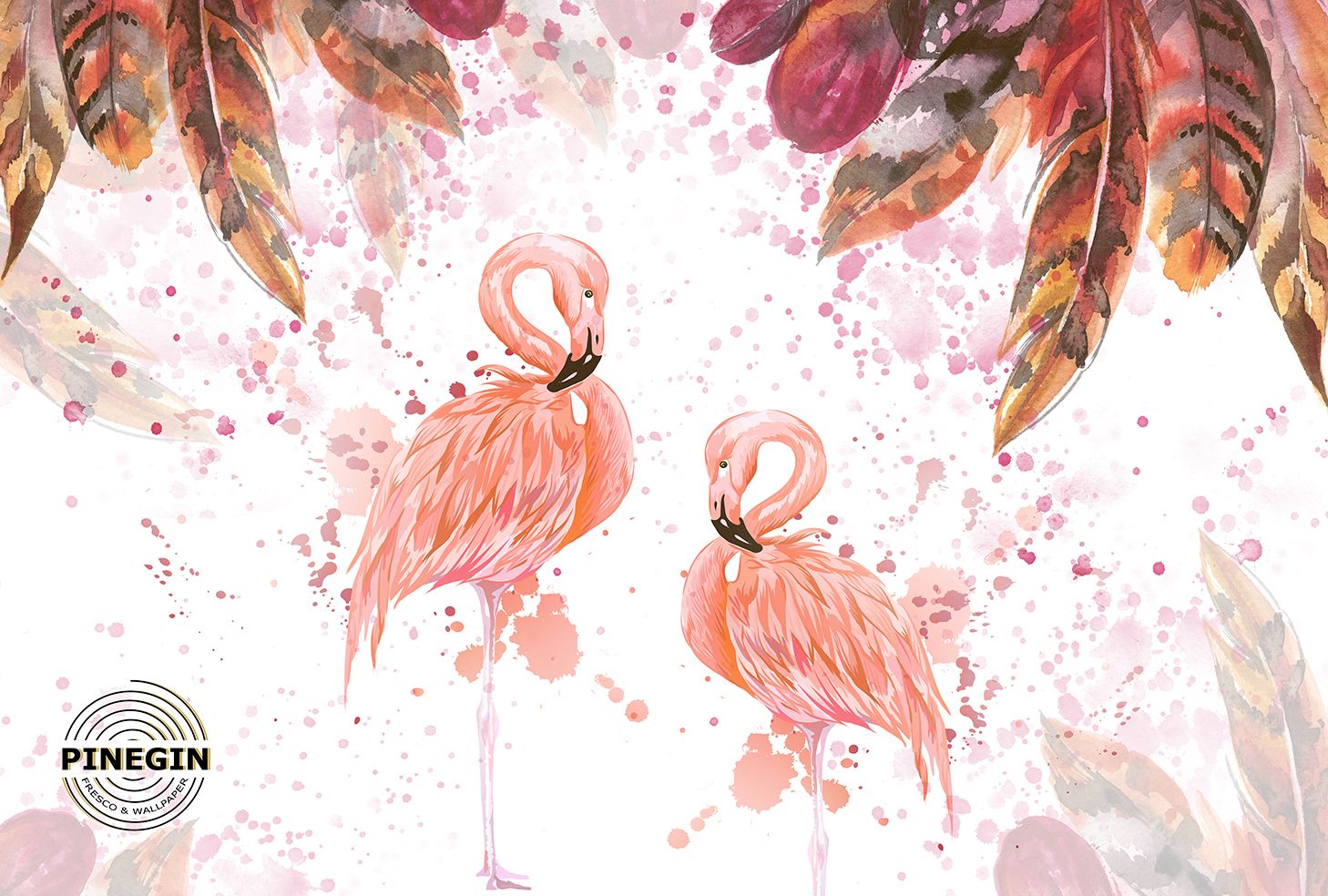 Фреска «Нежные фламинго» - фото (1)