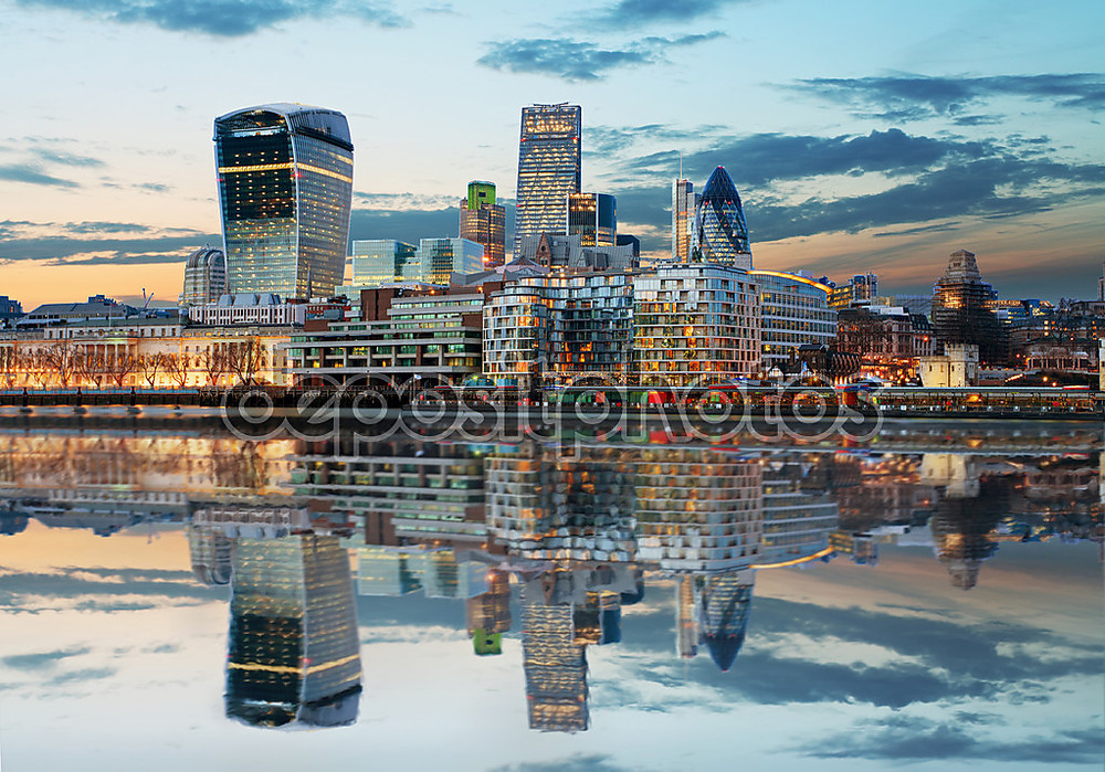 Фотообои «Лондон горизонты в сумерках, Англия, Великобритания» - фото (1)