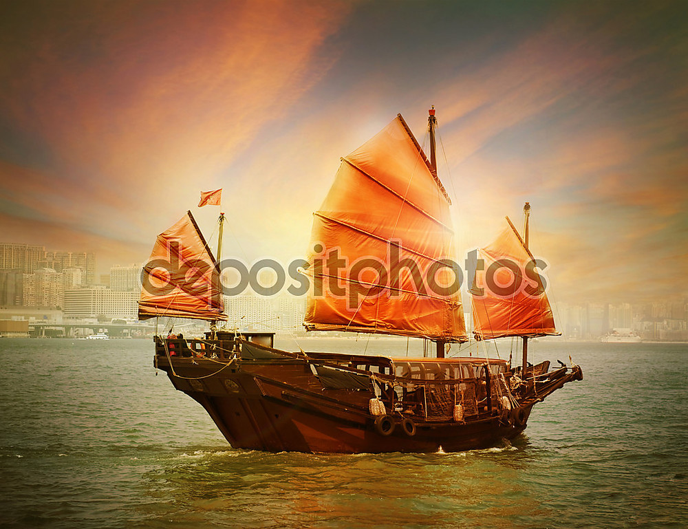 Фотообои «гонконгская лодка барахла» - фото (1)