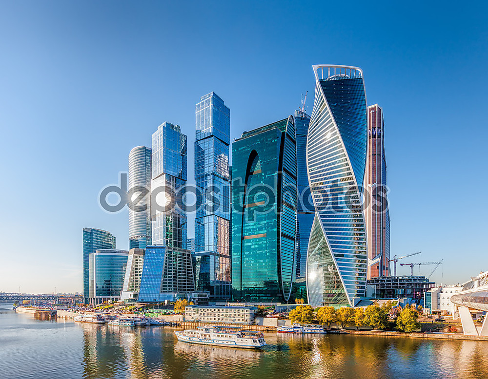 Фотообои «Москва Сити - видом на небоскребы Международный Бизнес центр Москва.» - фото (1)
