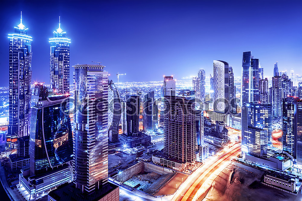 Фотообои «Дубай центре ночная сцена» - фото (1)
