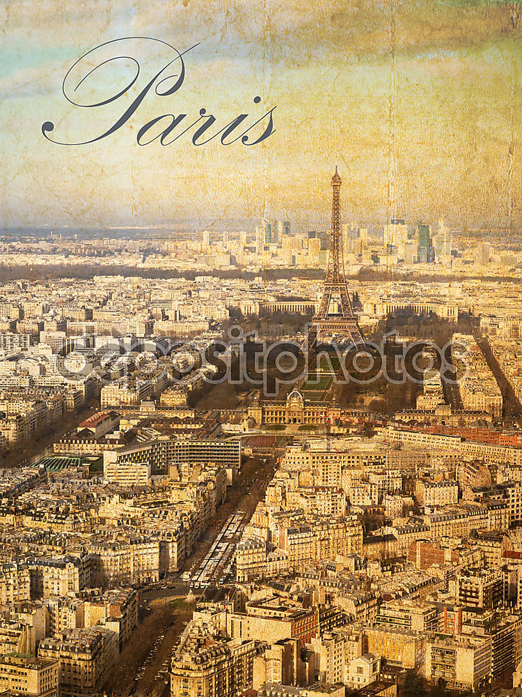 Фотообои «Птичьего полета города Париж, Франция, в старинном стиле выглядеть» - фото (1)