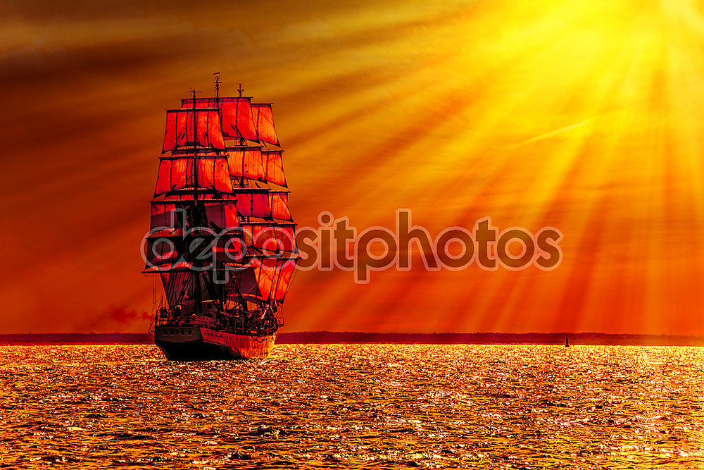 Фотообои «Sailing ship on the sea» - фото (1)