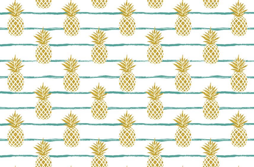 Фотообои Dolce Mint stripes Pineapples 17847 - фото (1)