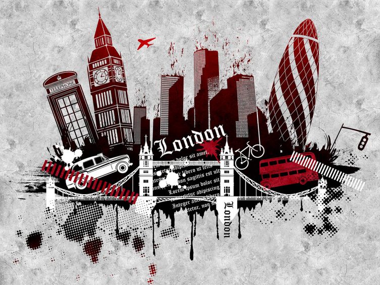 Фотообои Urban London (red version) 18445 - фото (1)
