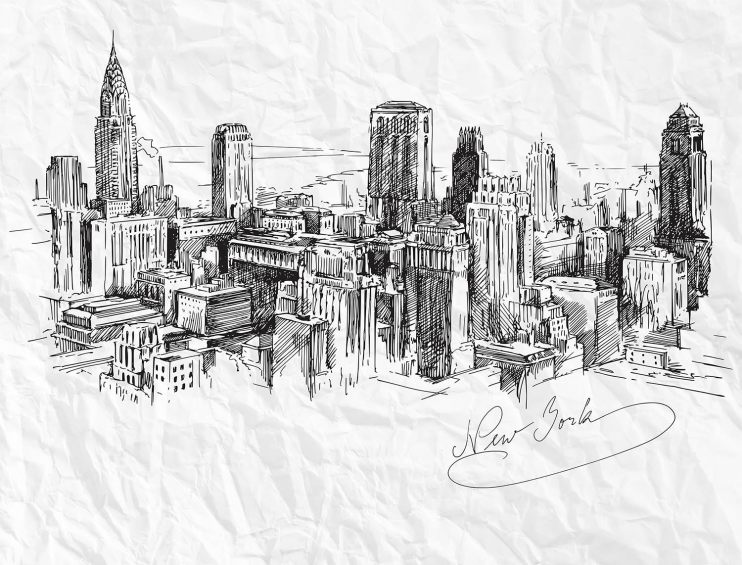 Фотообои Urban Sketch NY 18447 - фото (1)